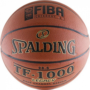 Мяч баскетбольный  "SPALDING TF-1000 Legacy" р.6, арт.74-451z,ZK-композит,FIBA Appr,нейл.к,бут.к,кор-чер-зол