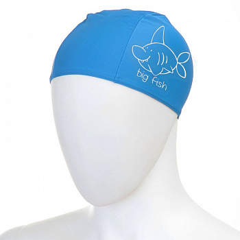 Шапочка для плавания детская  "FASHY Polyester kids Printed Cap", арт.3220-00-75, полиэстер, голубой