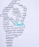 Футболка гимнастическая Alexa, хлопок, белый с принтом, детский