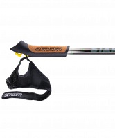 Палки для скандинавской ходьбы Starfall, 77-135 см, 2-секционные, чёрный/белый/ярко-зелёный