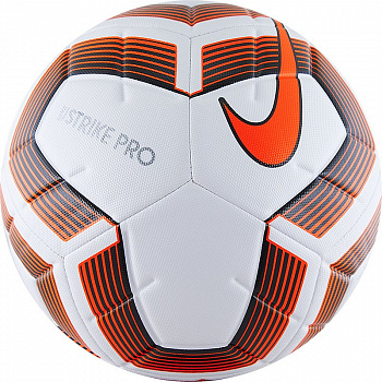 Мяч футбольный  "NIKE Strike Pro Team" арт.SC3539-101, р.5, 12п, FIFA Quality, ТПУ, маш.сш,бел-чер-оран