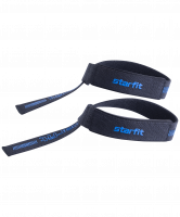 Лямки для тяги STARFIT SU-812, с накладкой из EVA, противоскользящие, черные
