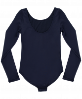 Купальник гимнастический Alica, длинный рукав, полиамид, черный