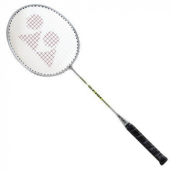 СЦ*Ракетка бадминтона  Yonex GR-101R, для начинающ.,стал. обод и стерж с тройник, со струнами, серебр