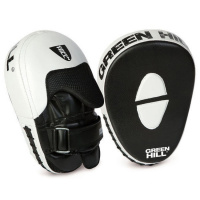 Лапы боксерские изогнутые"GREEN HILL" арт. FM-5252, синт. кожа, черно-белые