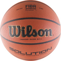 Мяч баскетбольный  WILSON Solution, арт.B0616X, р.7, FIBA Appr, микрофибра, бутил. камера, коричневый