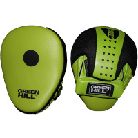 Лапы боксерские изогнутые"GREEN HILL" арт. FM-5250, синт. кожа, зелено-черные