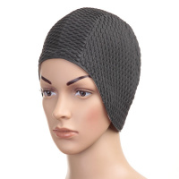 Шапочка для плавания женская  "FASHY Babble Cap", арт.3115-20, резина, черный