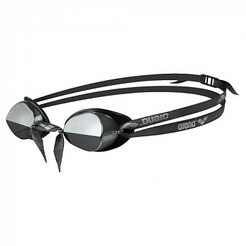 Очки для плавания  "ARENA Swedix Mirror", арт.9239955, ЗЕРК-ДЫМЧ. линзы, регулир.перенос., черная опр