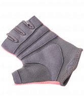 Перчатки для фитнеса SU-127, розовый/серый