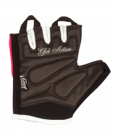 Перчатки для фитнеса SU-111, черные/белые/розовые