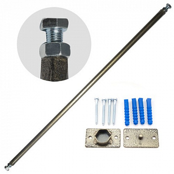 Турник резьбовой в проем, арт.MR-T85, 75-85 см, стальная труба, окраска под бронзу