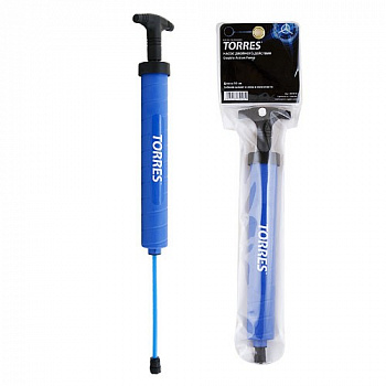 Насос "TORRES" двойного действия, арт.SS1018, 30 см., пластик, гибкий шланг, игла (7 мм), синий
