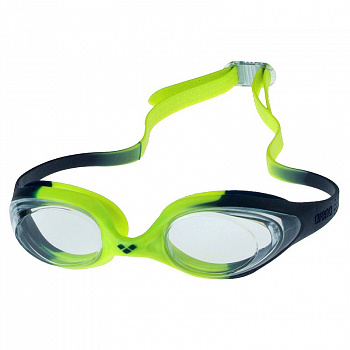 Очки для плавания  детск. "ARENA Spider Jr", арт.9233871,ПРОЗРАЧН.линзы, нерег.перенос.,ярколим-син. опр