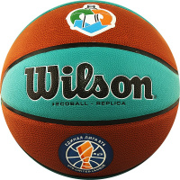 Мяч баскетбольный  WILSON VTB Replica ASG ECO, арт.WTB1534XBVTB, р.7, композит, бутил. кам, коричнево-бирюзов