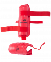 Защита голень-стопа Flex для карате к/з, красный