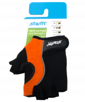 Перчатки для фитнеса SU-108, оранжевые/черные