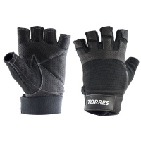 Перчатки для занятий спортом "TORRES" арт.PL6051XL, р.XL,нейлон,нат.кожа, подбив.6мм, напульсник,чер