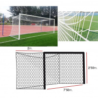 Сетка футбольная  "EL LEON DE ORO" арт.12444030200, a:7.5 b:2.5 c:2.0 d:2.0, нить 4мм ПП бел.