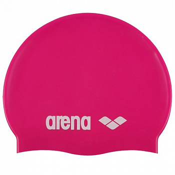 Шапочка для плавания  "ARENA Classic Silicone Jr", дет., арт.9167091, ЯРКО-РОЗОВЫЙ, силикон