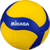 Мяч волейбольный  "MIKASA V330W", р.5, синт.кожа (ПУ), 18 пан., оф. парам. FIVB,клееный, бут.кам, желто-синий