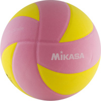 Мяч волейбольный  "MIKASA SKV5-YP", р.5, вес 160-180 г, FIVB Insp,синт.пена ТПЕ, клеен,8 пан,бут.кам,жел-роз