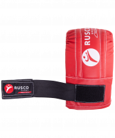 Перчатки снарядные, кожзам, красно-сине-черный