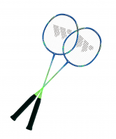 Набор для бадминтона Fusiontec 770K, 2 ракетки, синий/зеленый