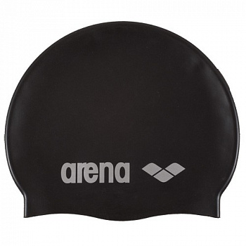 Шапочка для плавания  "ARENA Classic Silicone", арт.9166255, ЧЕРНЫЙ, силикон