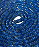 Скакалка для художественной гимнастики RGJ-304, 3м, синий/золотой, с люрексом