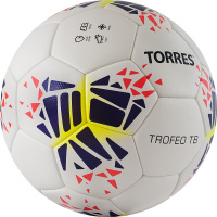 Мяч футбольный "TORRES Trofeo TB" арт.F42115, р.5, 32 панели,микрофибра, термо. сшивка,  белый