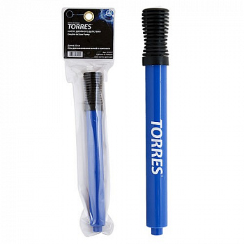 Насос "TORRES" двойного действия, арт.SS1017, 20 см., пластик, игла (7 мм), синий