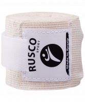 Бинт боксерский, 2,5м, хлопок, белый