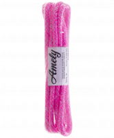 Скакалка для художественной гимнастики RGJ-304, 3м, розовый/серебряный, с люрексом