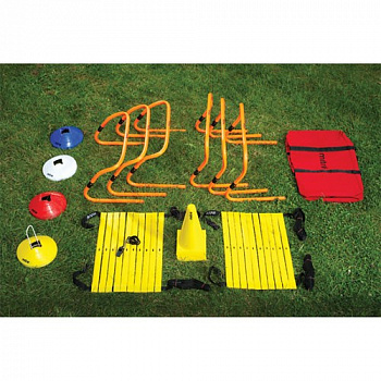 Набор для тренировок  "MITRE" арт. A3092AAA, 6 барьеров,2 лест,10 конус, 40 фишек,свисток,сумка,мультикол