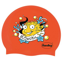 Шапочка для плавания детская  "FASHY Silicone Cap Printed",арт.3047-00-93,силикон, принт "рыба-игла", красн