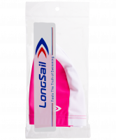 Шапочка для плавания детская, полиамид,  розовый/белый