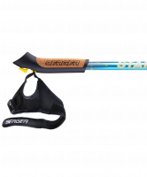 Палки для скандинавской ходьбы Starfall, 77-135 см, 2-секционные, синий/серый/жёлтый