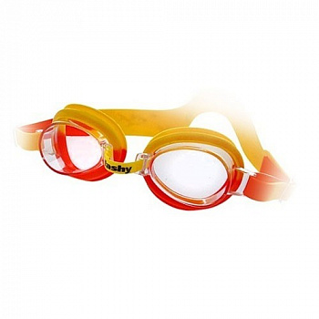 Очки для плавания  детск. "FASHY TOP Jr", арт.4105-03, ПРОЗРАЧНЫЕ линзы, регул.перенос., желто-оранж опр
