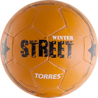 Мяч футбольный  "TORRES Winter Street" арт. F30285, р.5, 32 пан, рез, 4 подкл. слоя, руч. сшив,оранж-чер