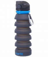 Бутылка для воды FB-100, с карабином, складная, серая