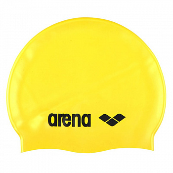 Шапочка для плавания  "ARENA Classic Silicone", арт.9166235, ЖЕЛТЫЙ, силикон