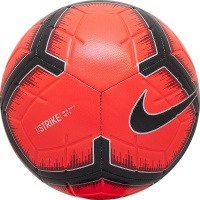 Мяч футбольный  "NIKE Strike" арт.SC3310-610, р.5, 12 панелей, ТПУ, маш.сш., бут. кам, красно-черно-серебр