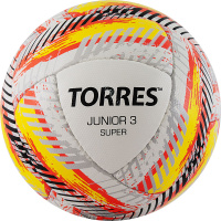 Мяч футб. "TORRES Junior-3 Super HS"арт.F320303, р.3,вес 280-310 г,ПУ,4 сл, 16 п,руч.сш,бел-кра-жел