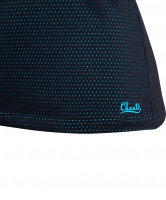 Майка-борцовка гимнастическая Valerie двойная, полиамид, черный/аквамарин, детский