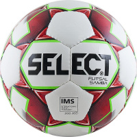 Мяч футзальный  "SELECT Futsal Samba" арт. 852618-003, р.4, IMS, 32пан, глянц.ТПУ,руч.сш,бел-красн-зелен