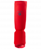 Защита голень-стопа, хлопок, красный