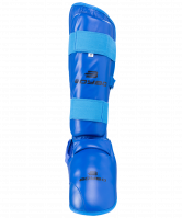 Защита голень-стопа Flex для карате к/з, синий