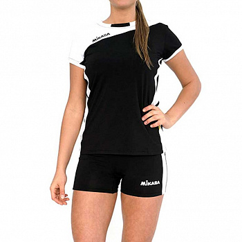 Форма волейб. жен. "MIKASA", арт. MT376-046-L, р. L, 100% полиэстер, бело-черный