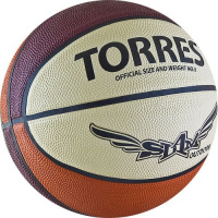 Мяч баскетбольный  "TORRES Slam" арт.B00065, р.5, резина, нейлон. корд, бут. кам, бежево-бордово-оранж